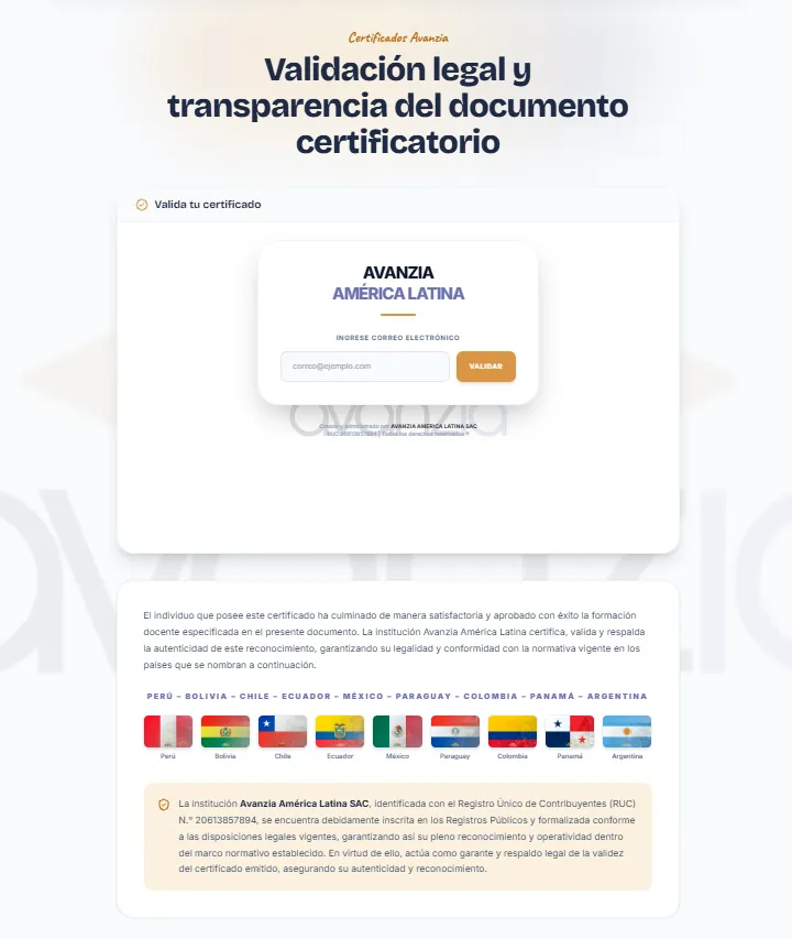 Avanzia Latam — captura 8