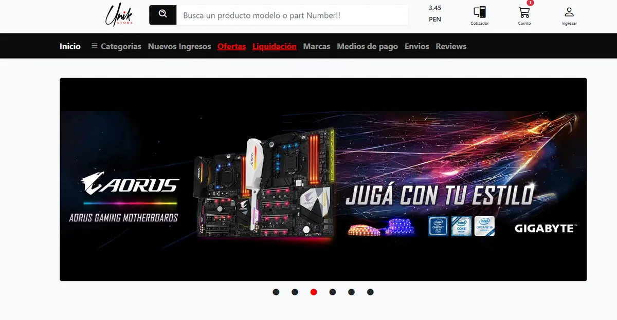 Unik Store Peru — captura 1