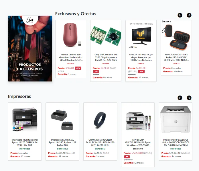Unik Store Peru — captura 3